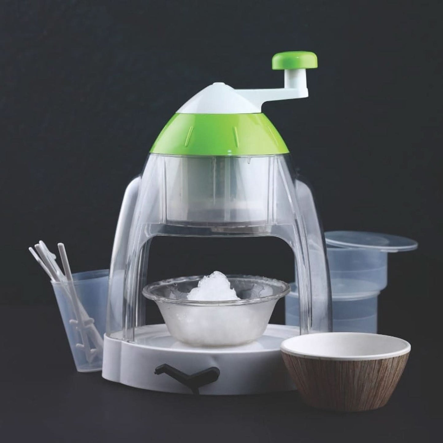 Manual Ice Crusher Snow Cone Maker With Hand Crank