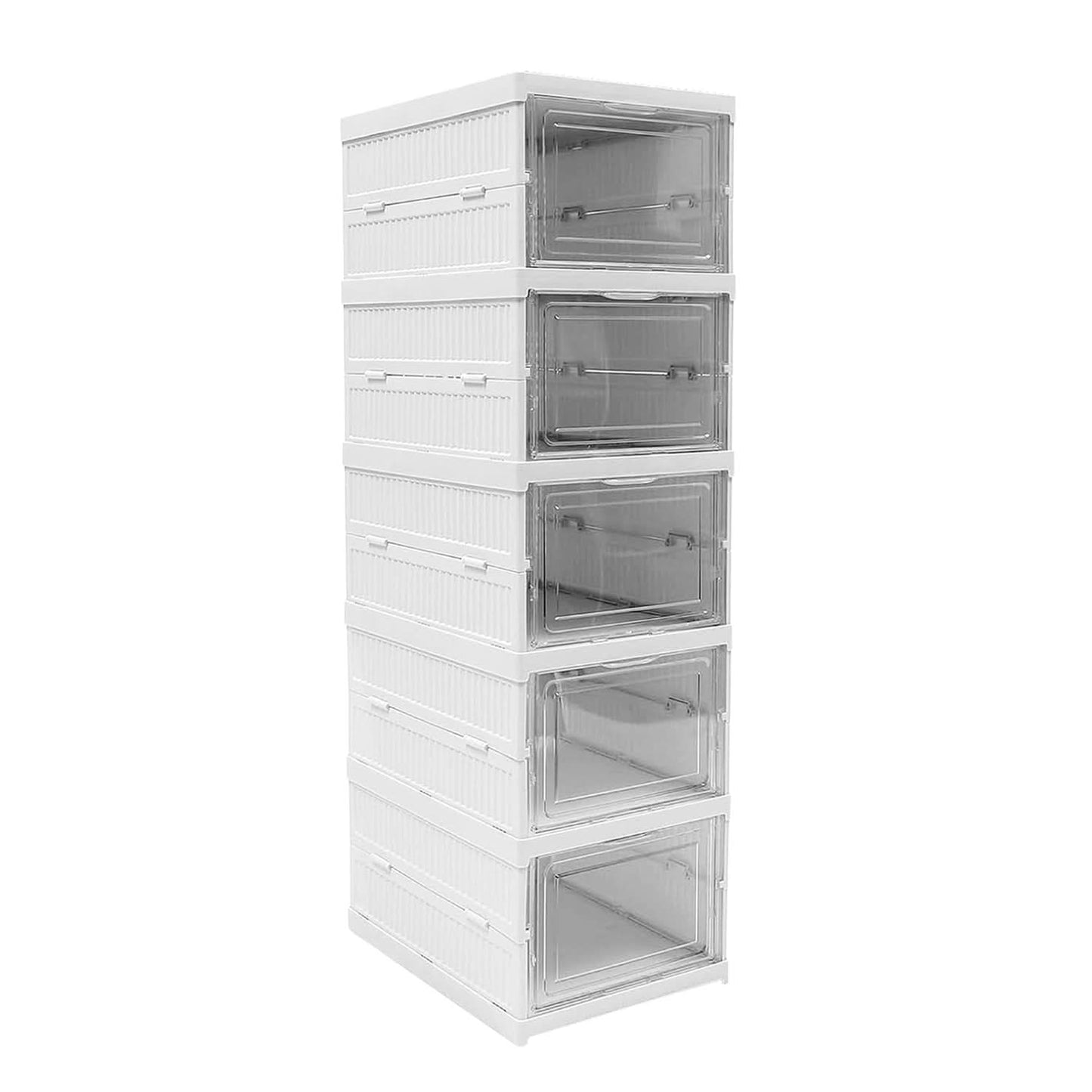 Stackable Multifunctional Storage For Clothes -Foldable Drawer (5 Layer 1 Pc)
