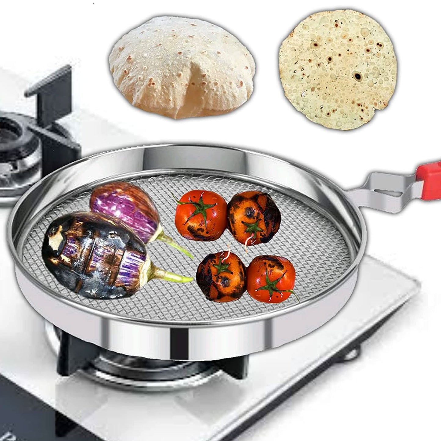 Steel Roaster Grill Jali For Papad Tandoor Chapati Roast Use ( 1 Pc )