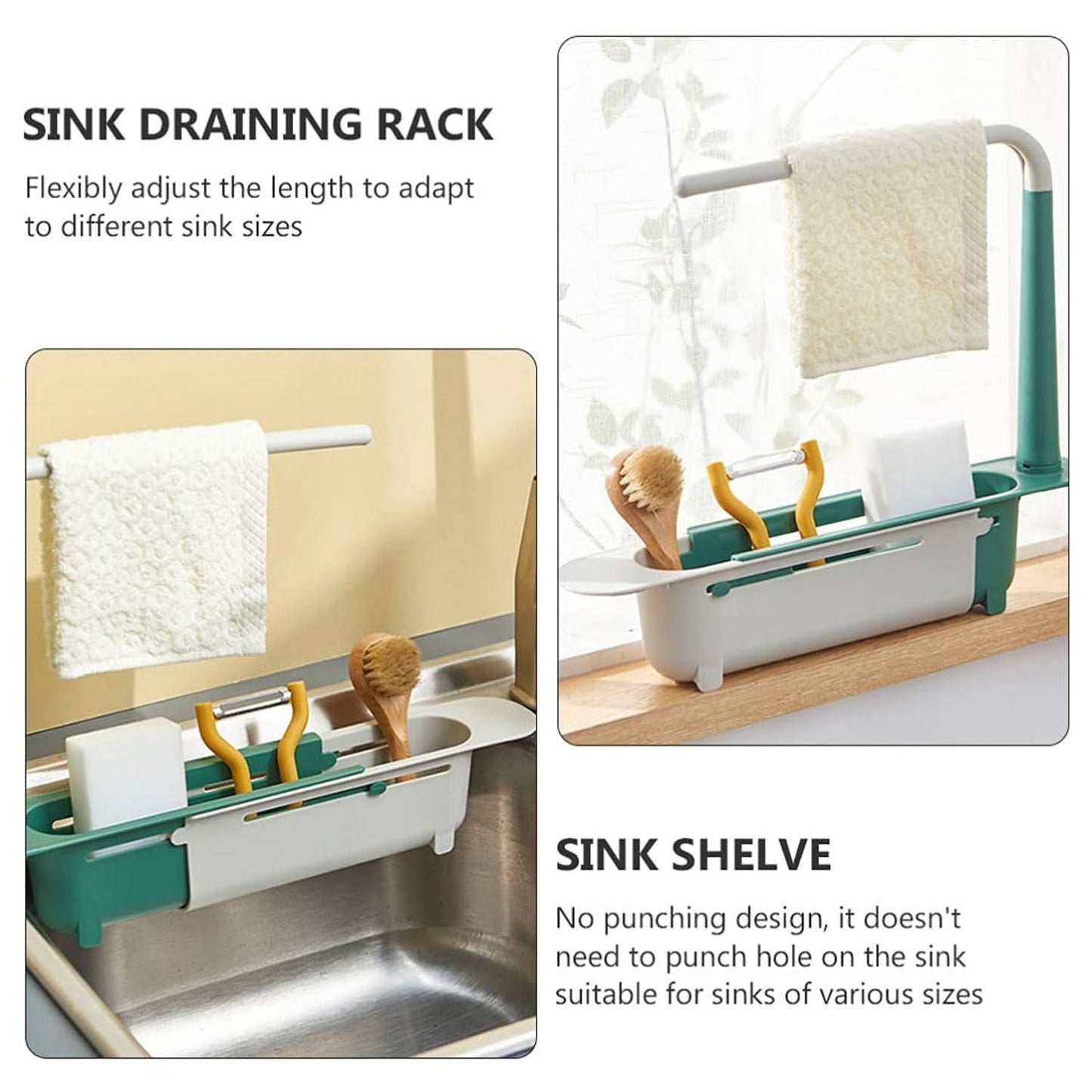 Expandable Kitchen Drying Basket Rack.