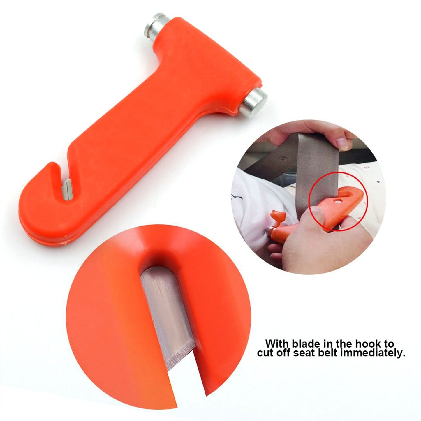 Car Safety Hammer emergency And Rescue Tool Car Window Breaker And Seatbelt Cutter (1 Pc)