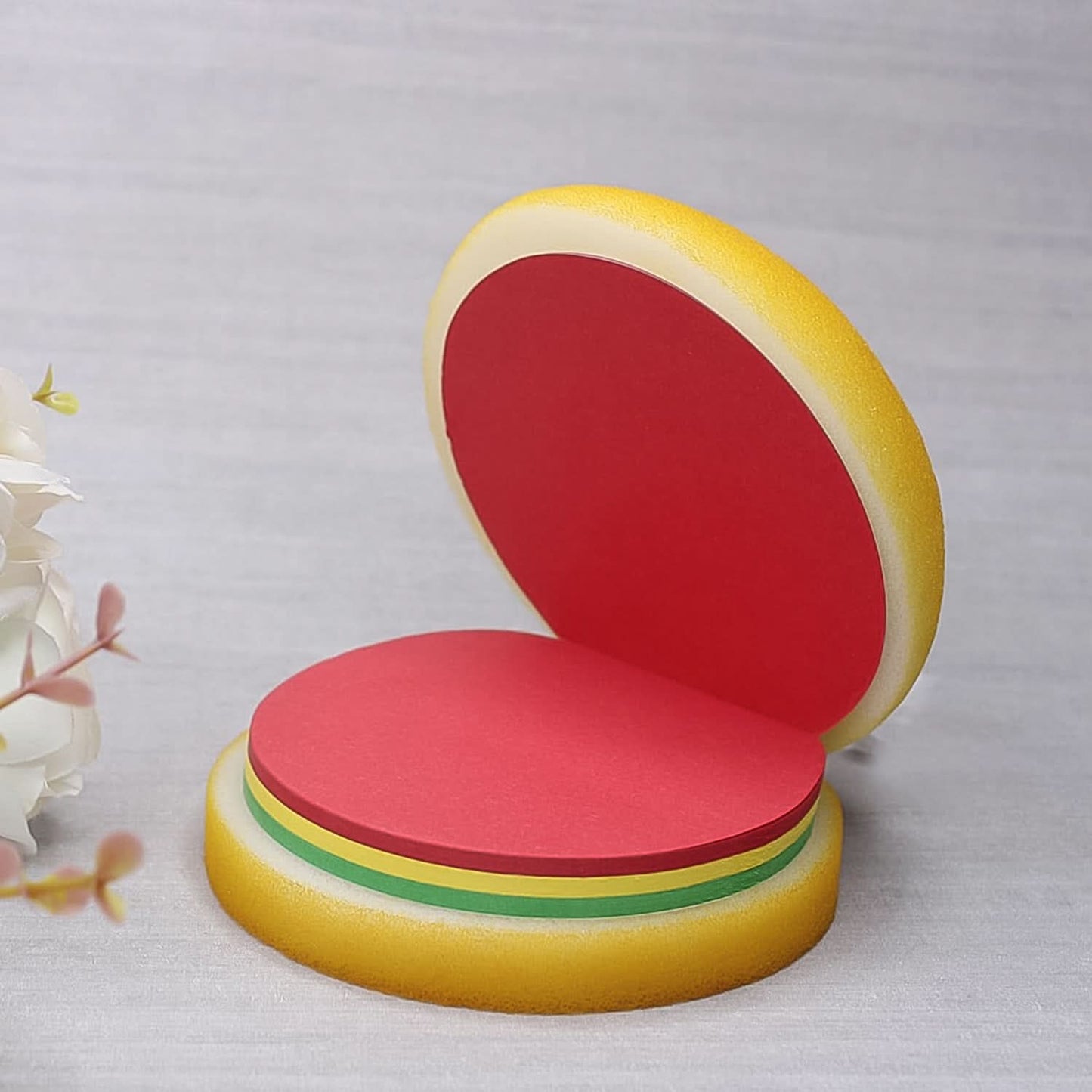 8073 Burger Shaped Notepad Sticky Notes Memo Pads Unique Mini Notes (Multicolor)
