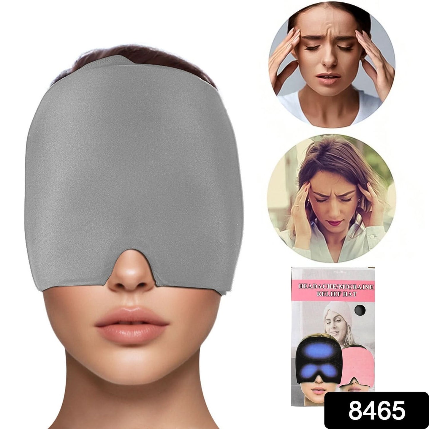 Headache Relief Hat Migraine Cap (1 Pc Grey Color)