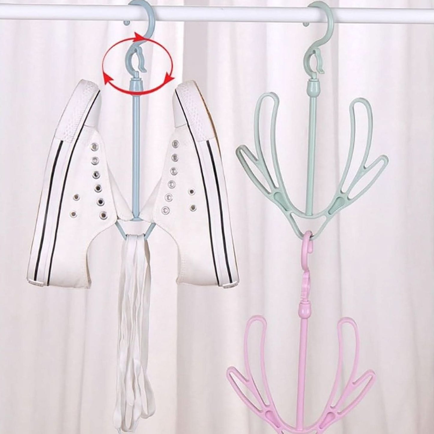 Shoes Drying Hanger Rotatable Shoe Hanging Racks For Balcony Closet (1pc)