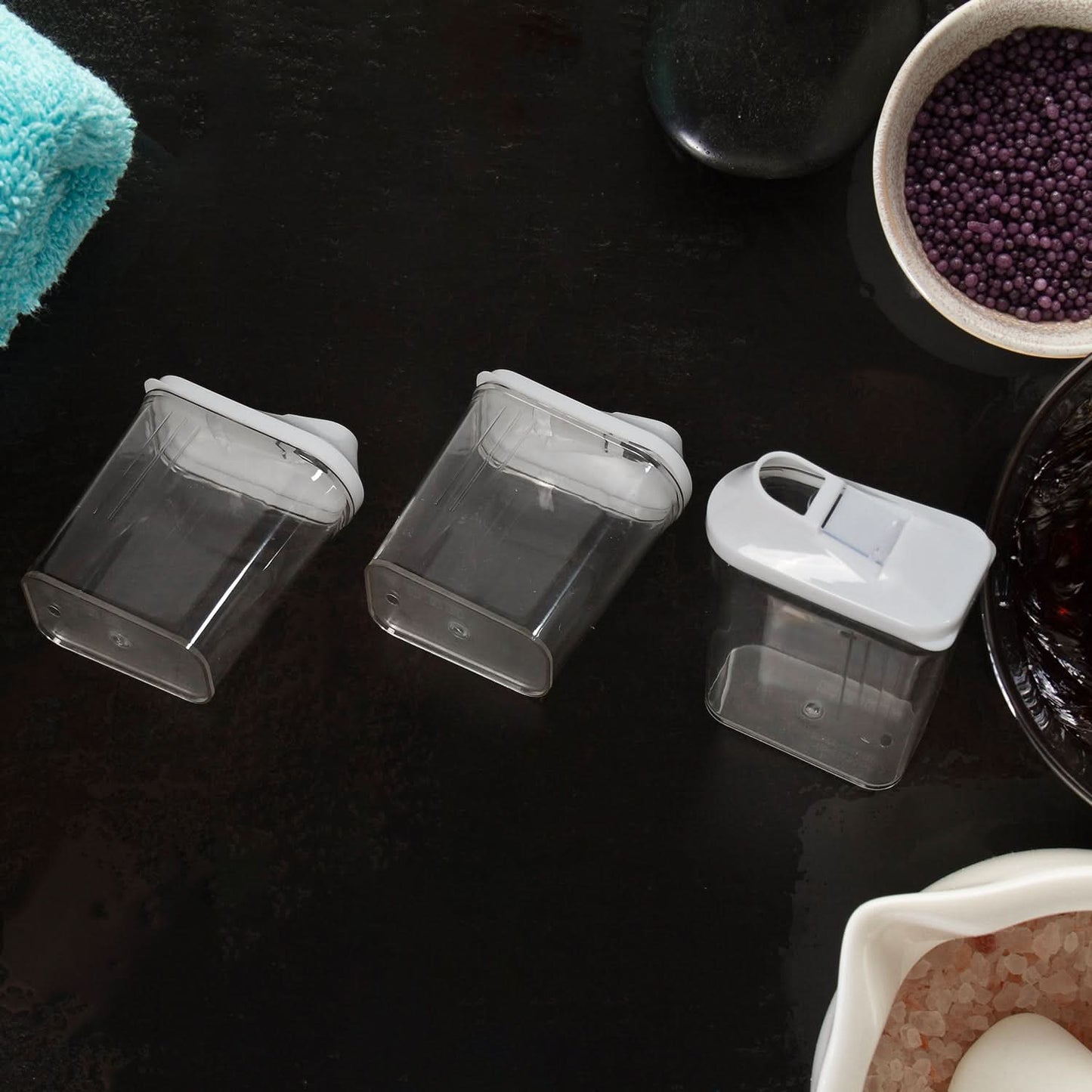 Kitchen Storage Jars Container Set 3pc Transparent Jar Set For Home Kitchen Use