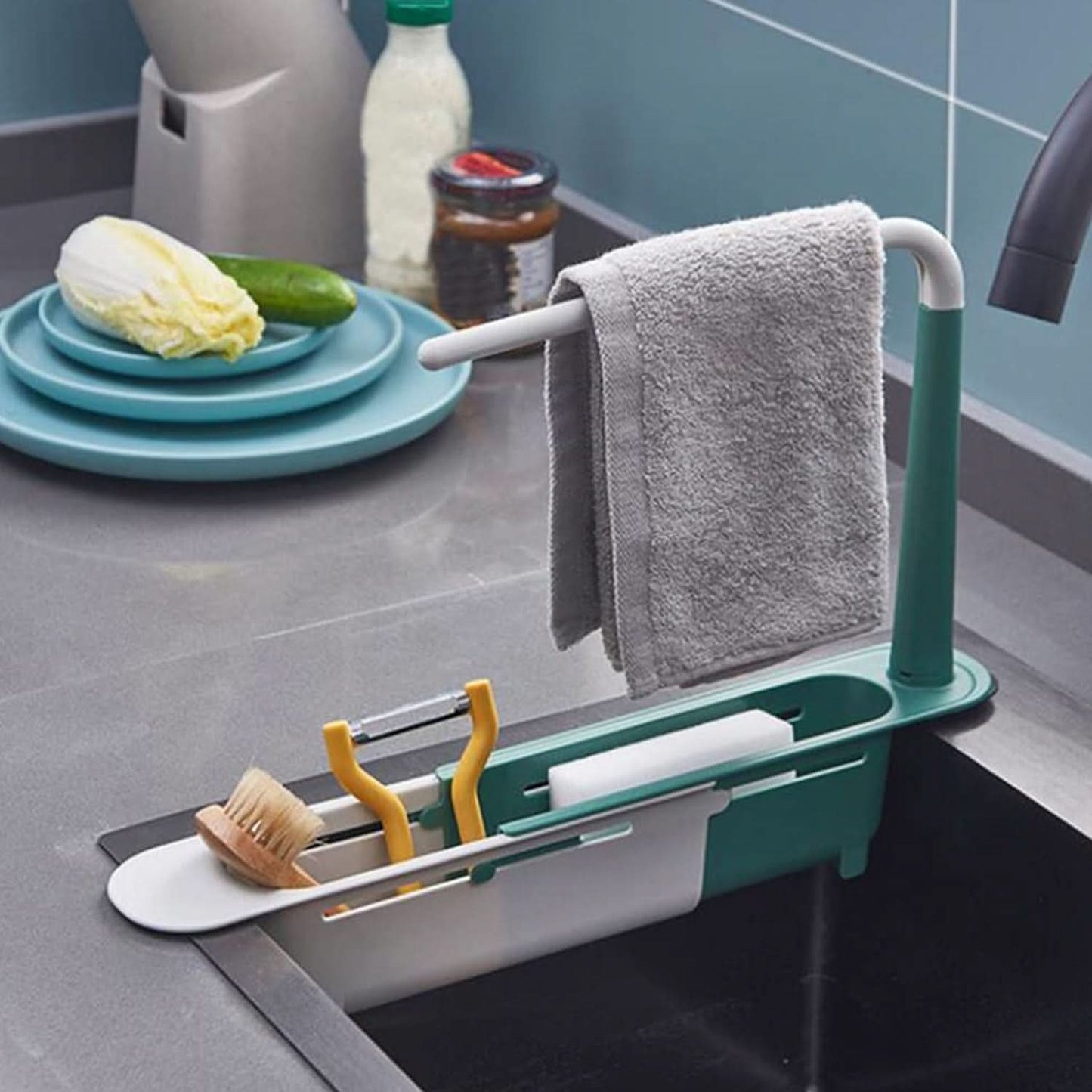Expandable Kitchen Drying Basket Rack.