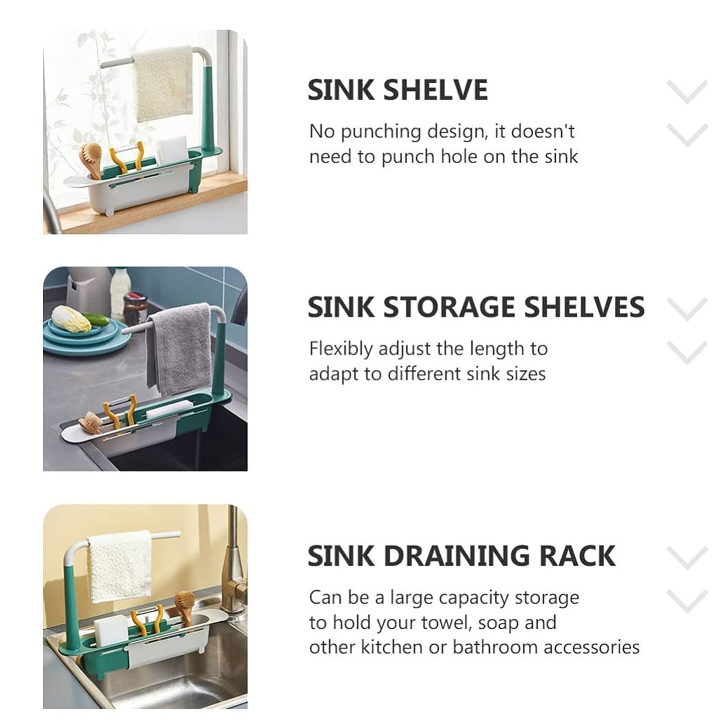 Expandable Kitchen Drying Basket Rack.