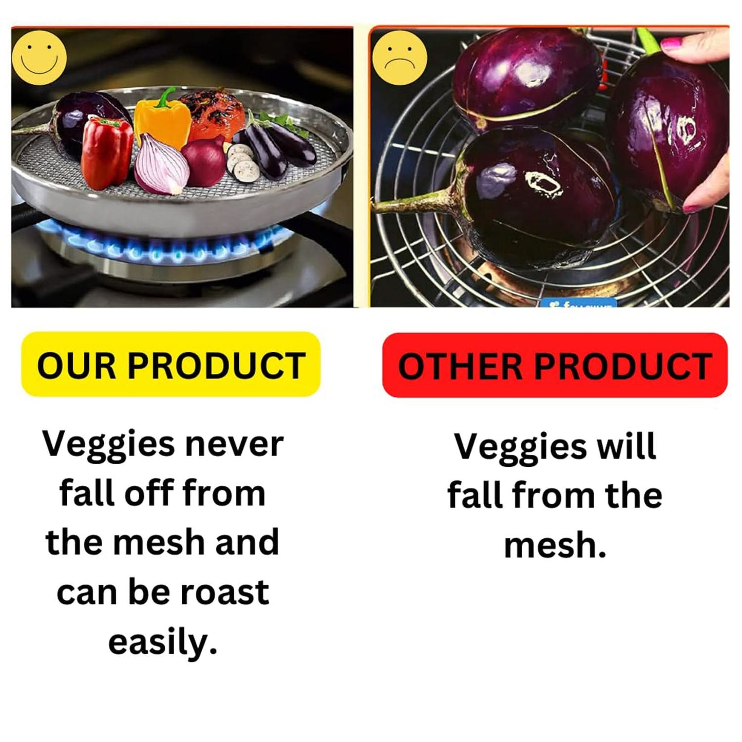 Steel Roaster Grill Jali For Papad Tandoor Chapati Roast Use ( 1 Pc )