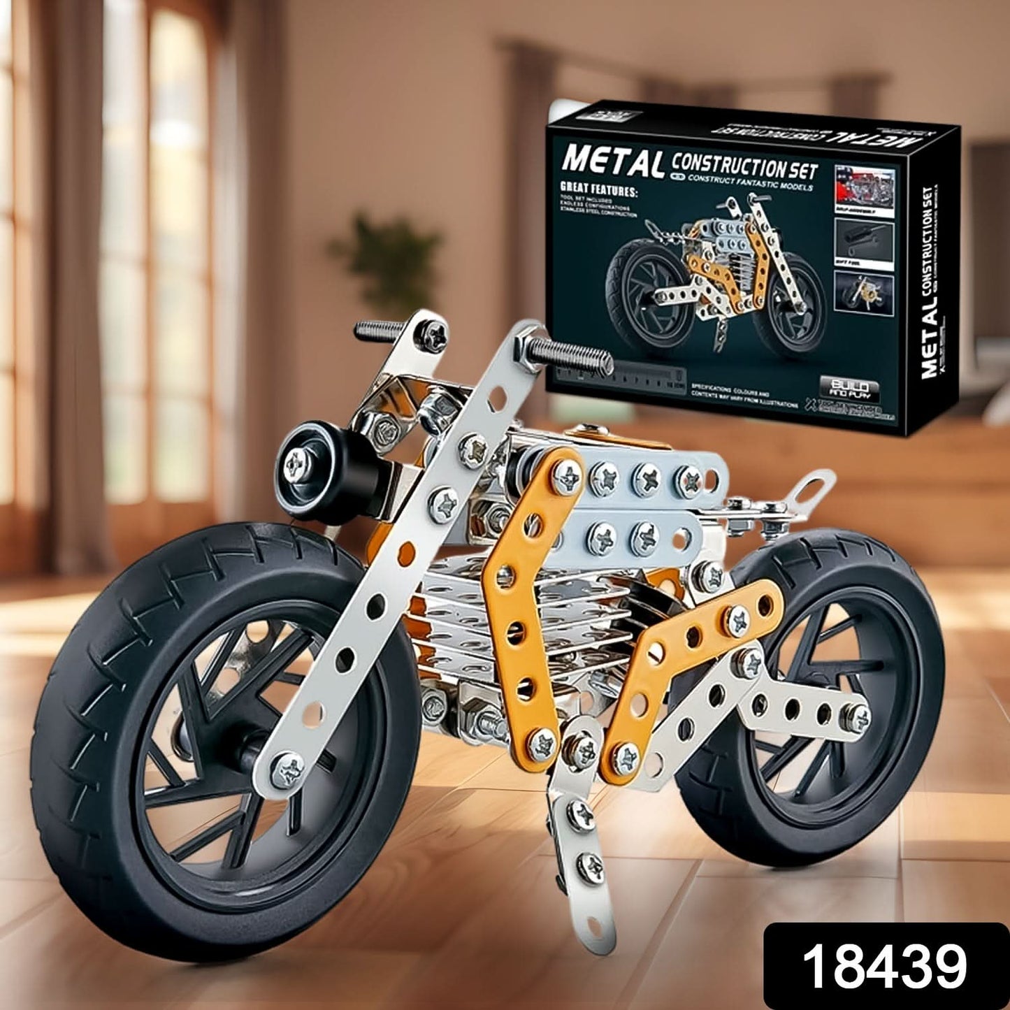 Metal Diy Bike Building Blocks For Kids (Bike 162 Pc Of Bike Tool 1 Set)