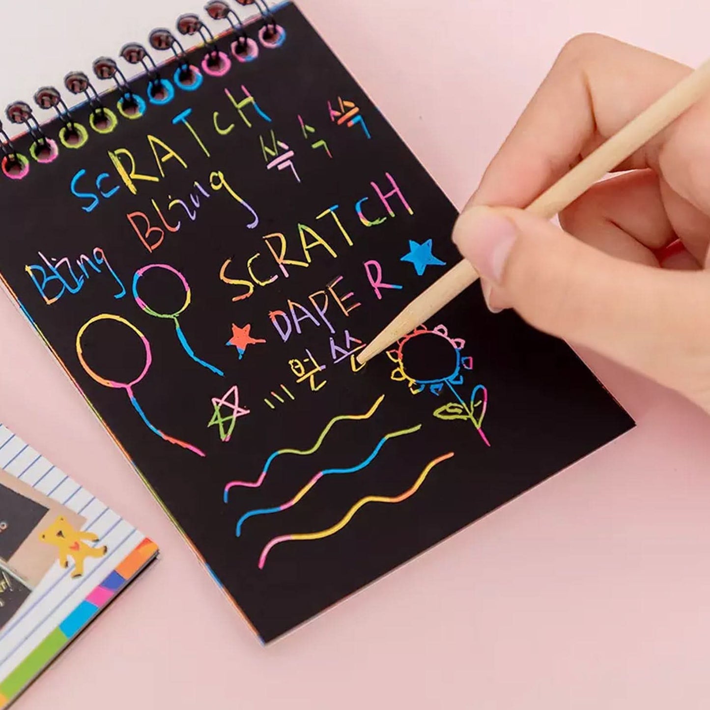 4609 Crafts Rainbow Art Scratch Paper Book Sheets 10 Page ( Pack Of 1 )