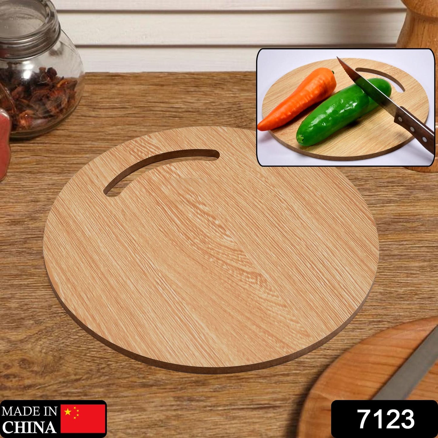 Wooden Round Chopping Board For Chopping Fruit Vegetable
