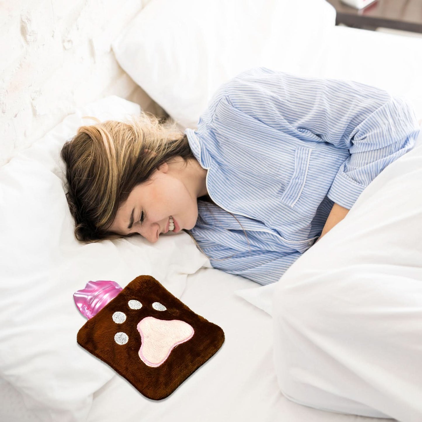 Paw Print Small Hot Water Bag With Cover