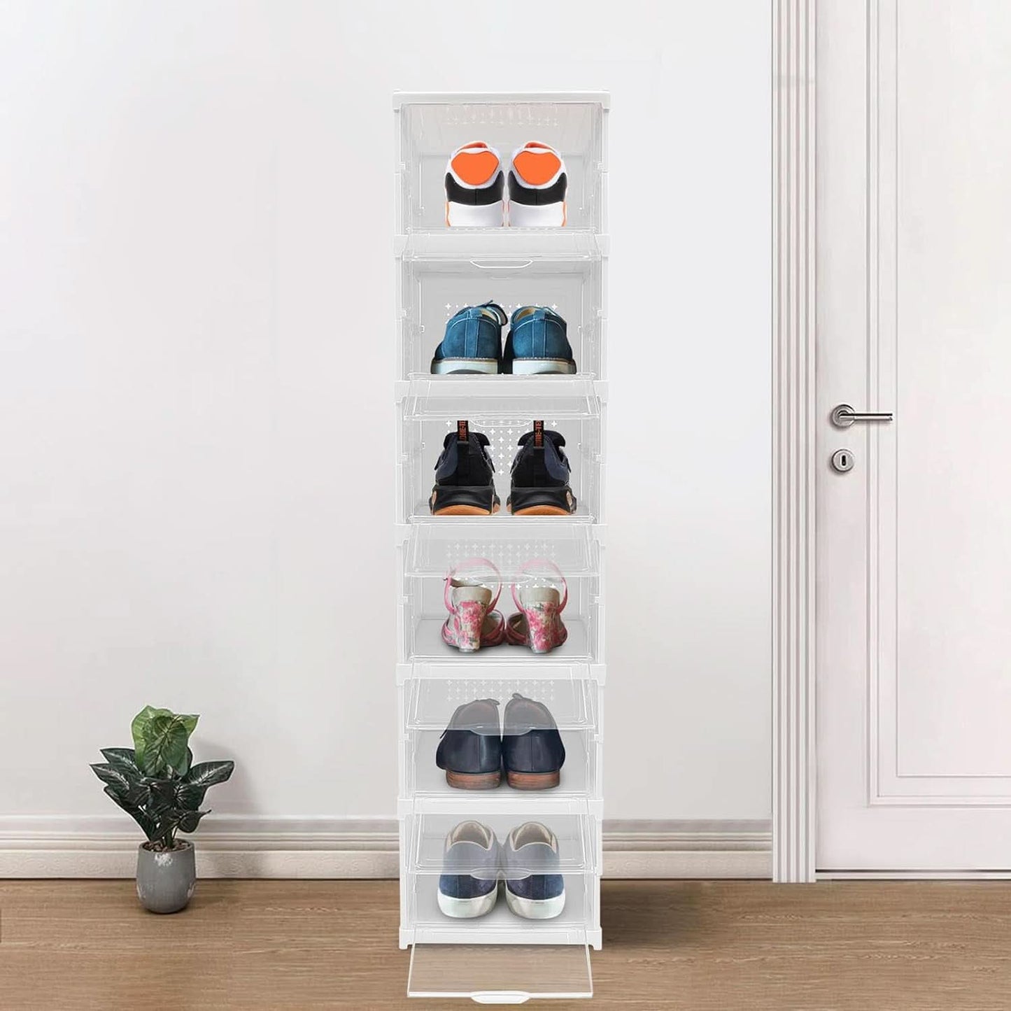 Stackable Multifunctional Storage For Clothes Foldable Drawer Shelf Basket Utility Cart Rack Storage Organizer Cart For Kitchen Pantry Closet Bedroom Bathroom Laundry (6 Layer 1 Pc)
