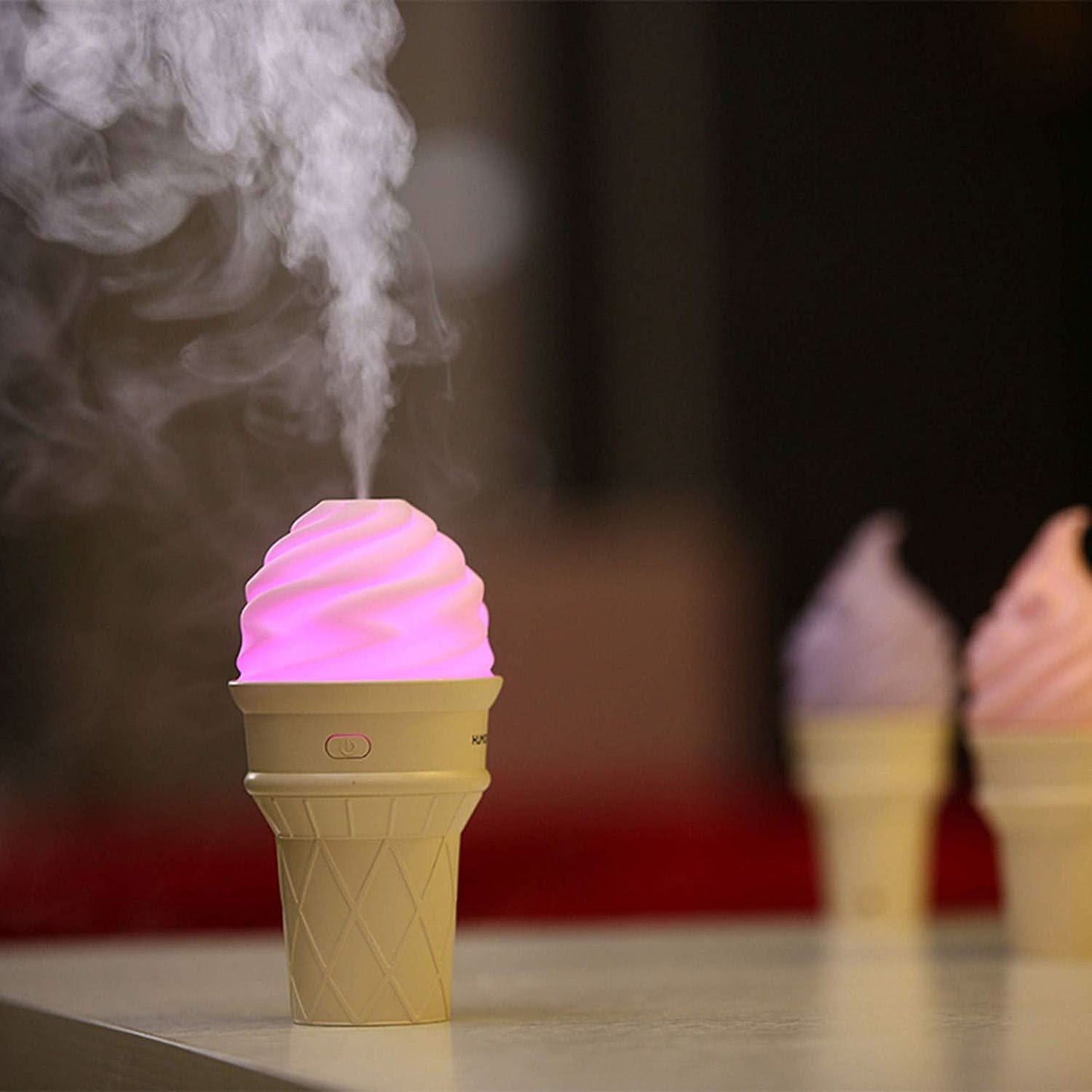 Ice Cream Design Led Humidifier For Freshening Air Fragrance (Multicoloured)