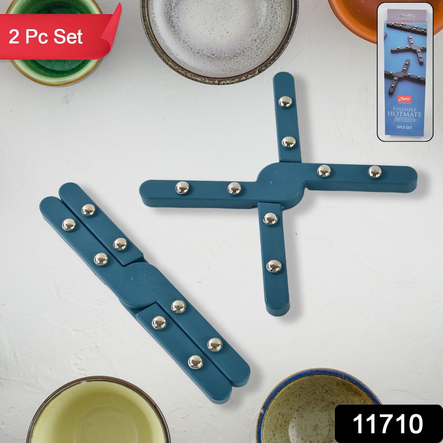 Apex Foldable Hot Mate Set 2 Pcs Folding Pan Stand For Hot Pots