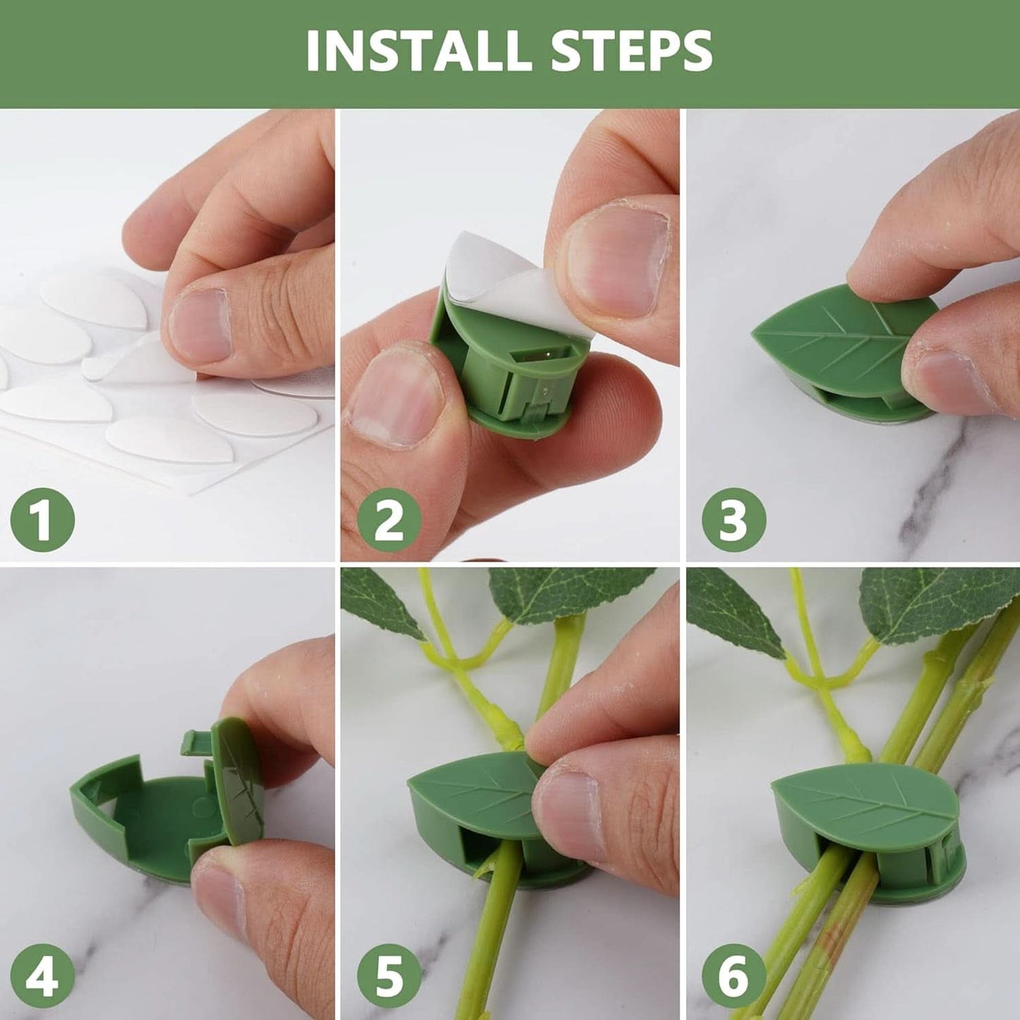 Plant Climbing Wall Fixture Clip Self-adhesive Hook Vines Traction Invisible Stand (30 Pcs Set)