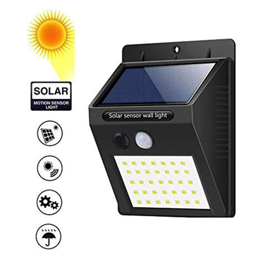 Solar Security Led Night Light For Home Outdoor, Garden Wall (Black) (20-led Lights)
