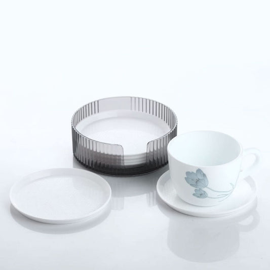 Coasters Set Of 6 Plastic Coasters Spill Protection Fit Common Size Drinking Glass Coffee Cup