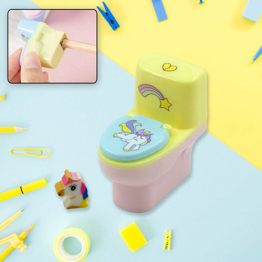 Toilet Pencil Sharpener With Eraser Wheel (2 Pc Set)