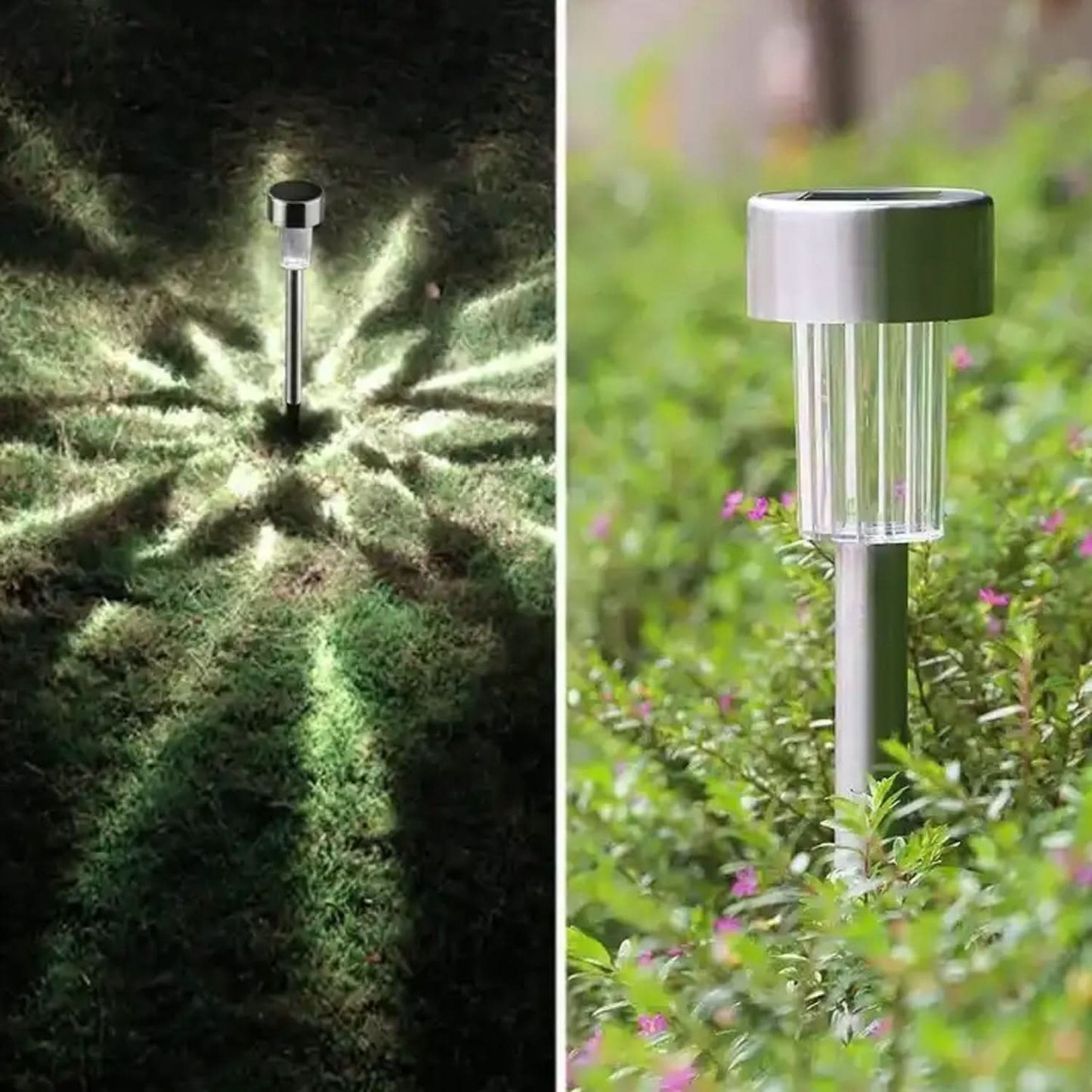 Solar Panel Led Spike Spot Light Solar Lamp (2 Pc Set)