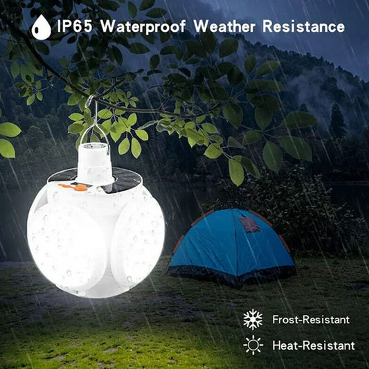 Solar Multi-functional Emergency Led Light Bulb With USB Charging- foldable