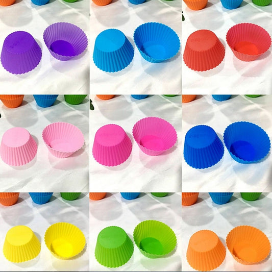Silicone Cupcake Shaped Baking Molds. (6Pcs)