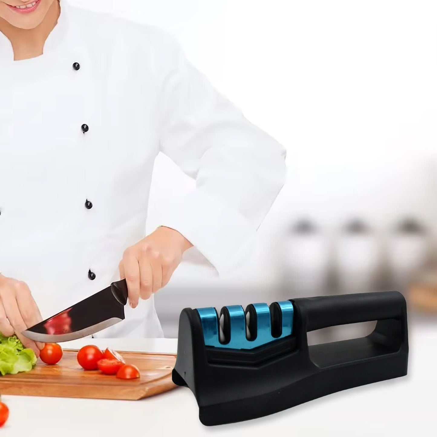Knife Sharpener For Kitchen  Knife Sharpener for Handheld Knives  Pocket Knife Sharpener  Knife Sharpener For Chefs  Serrated Knife (9in1)