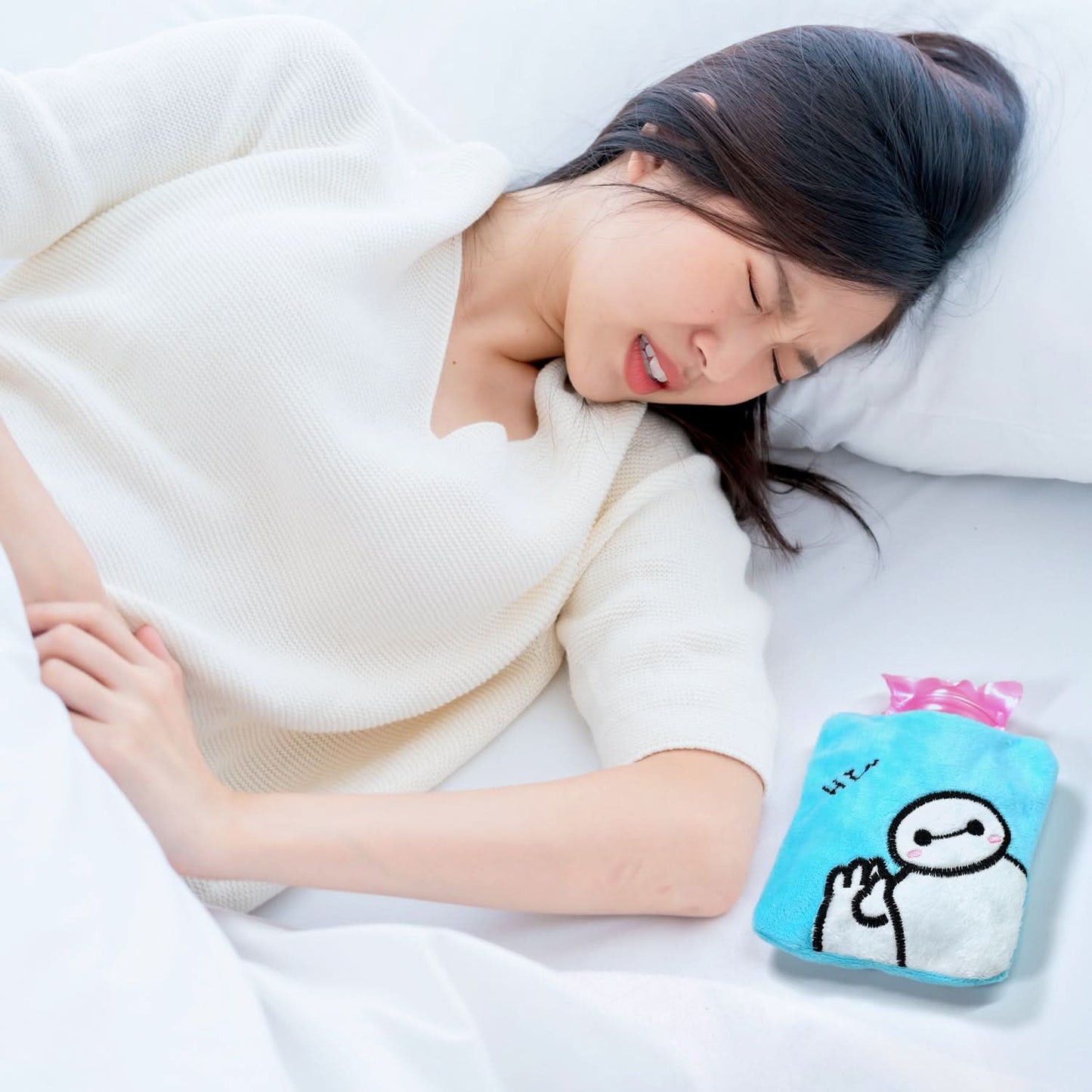 Blue Baymax Small Hot Water Bag With Cover