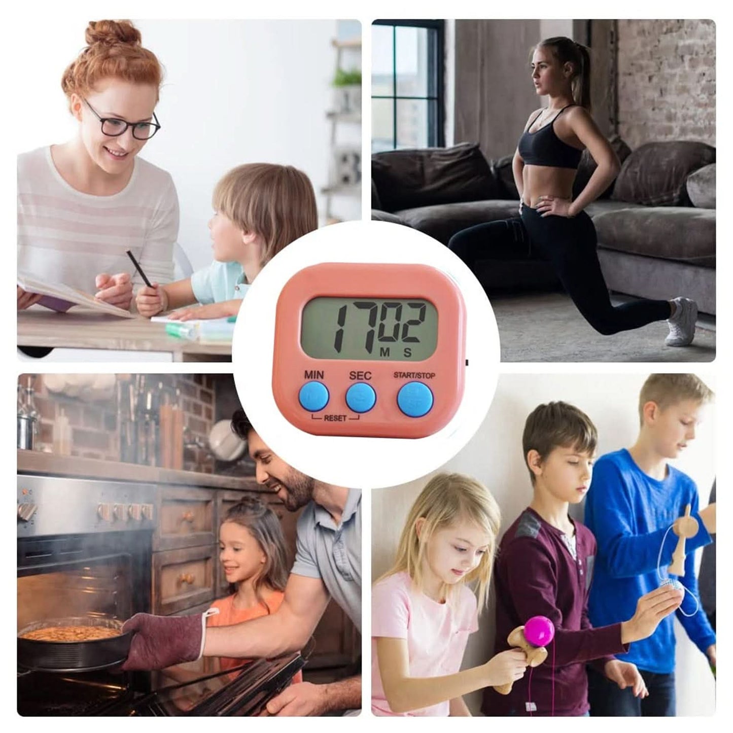 Multifunctional Digital Timer Clear Big Digits 0-99 Min