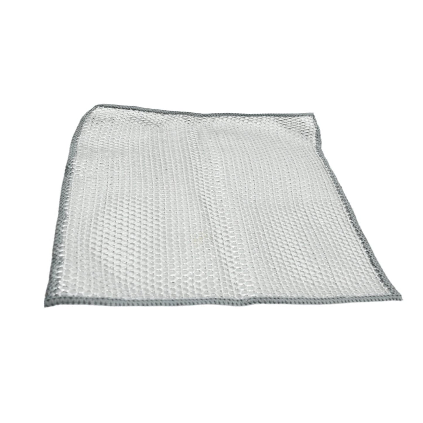 Double-sided Multipurpose Microfiber Cloths Stainless Steel Scrubber Non-scratch Wire Dishcloth Durable Kitchen Scrub Cloth (1 Pc  20x20 Cm)