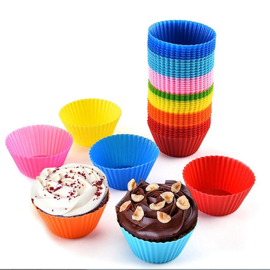 Silicone Cupcake Shaped Baking Molds. (6Pcs)