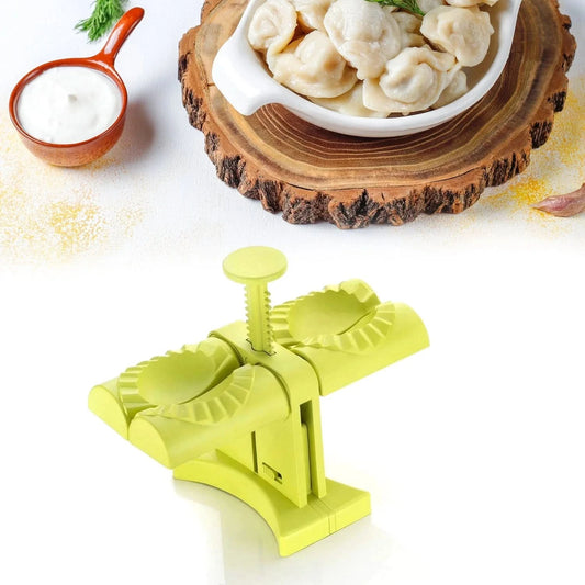 Dumpling Maker Mold Double Head Dumpling Mold, Kitchen Accessories (Brown Box)