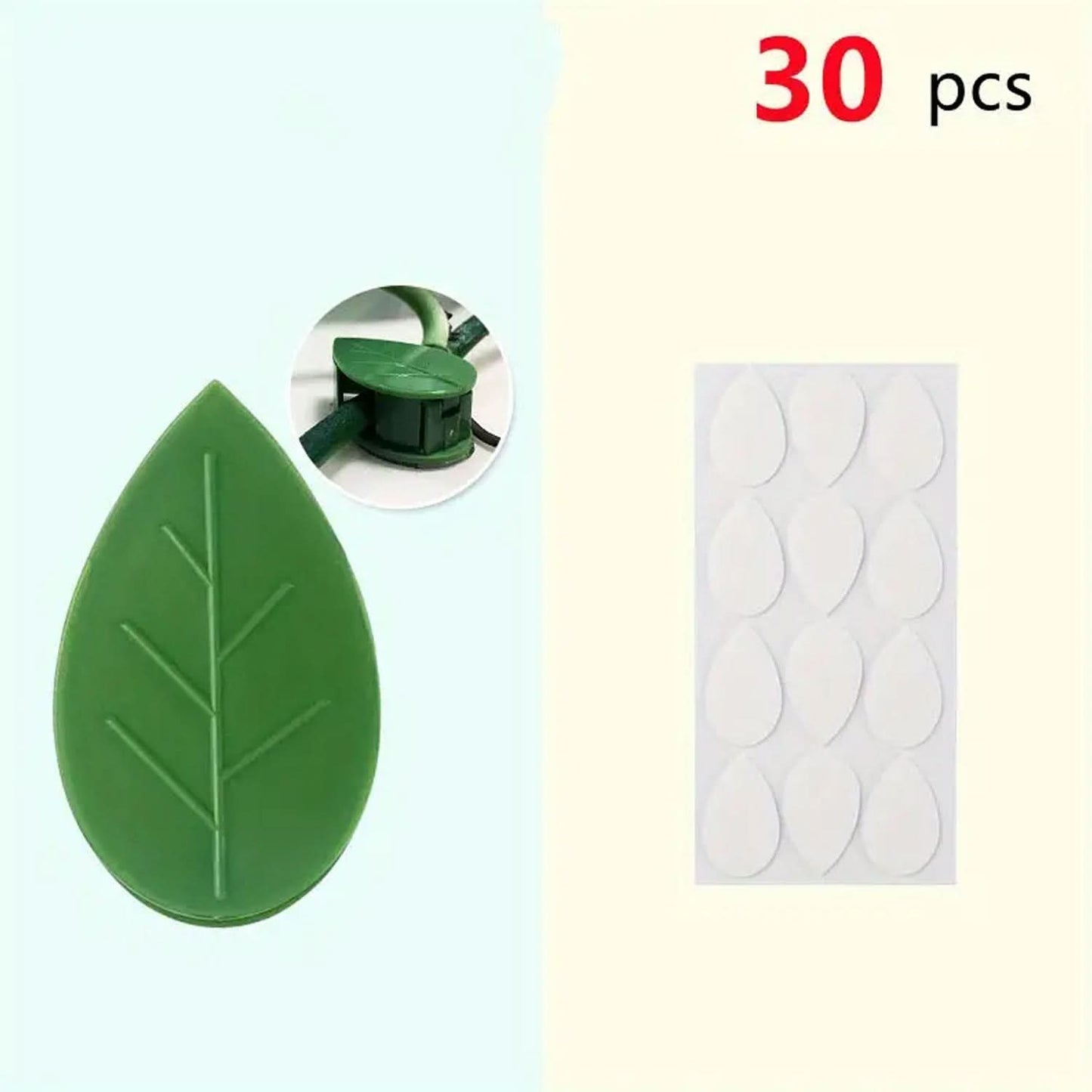 Plant Climbing Wall Fixture Clip Self-adhesive Hook Vines Traction Invisible Stand (30 Pcs Set)