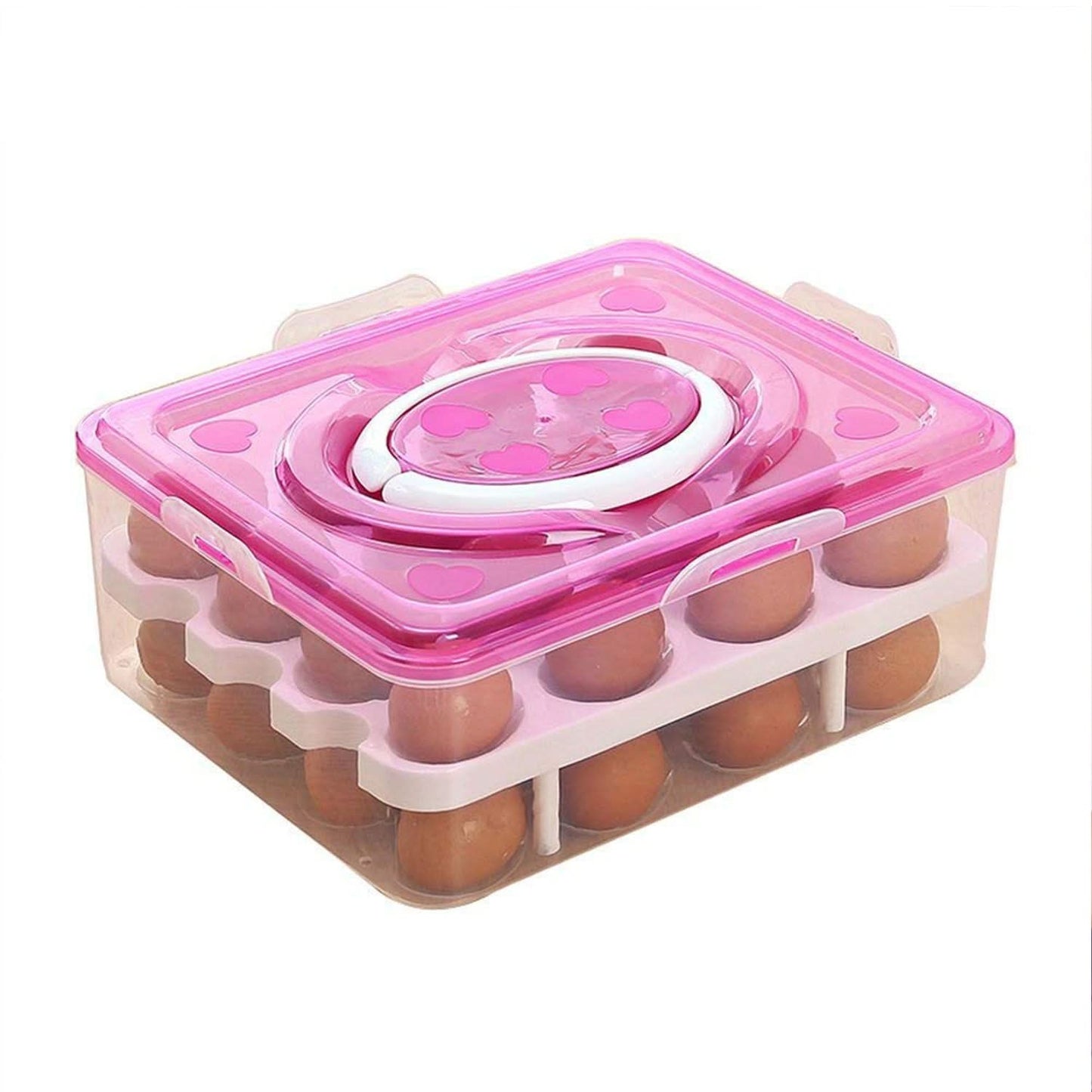 2layer 32 Grid Egg Tray With Lid(1 Pc )