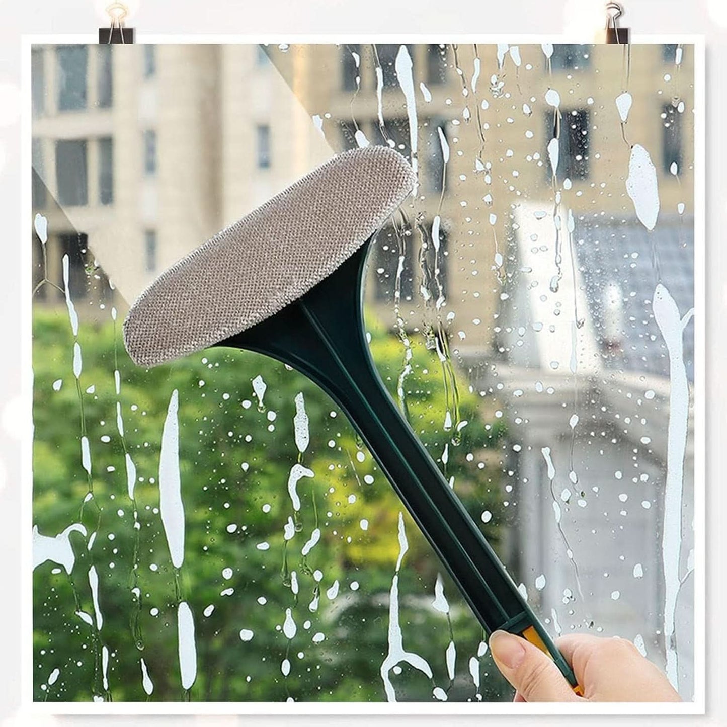 Brush 2 In 1 Mesh Cleaning Brush  Wiper With Extended Handle(1 Pc)