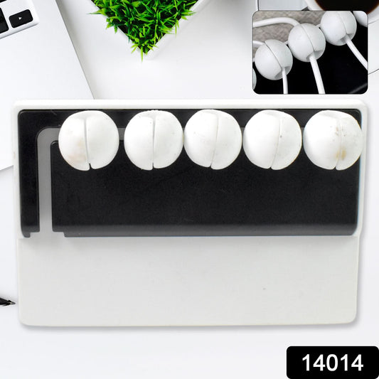 5 Slots Adhesive Desk Cable Cord Holder For Charging Cable (1 Pc  Mix Color)