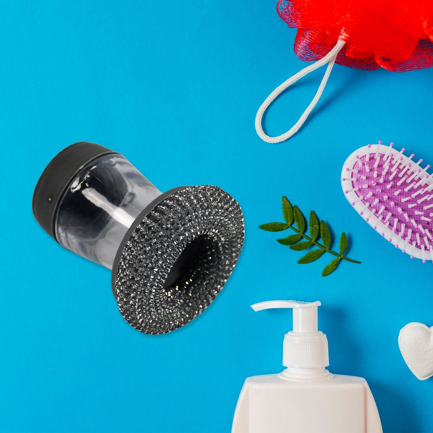 Soap Dispensing Palm Brush With Dispenser
