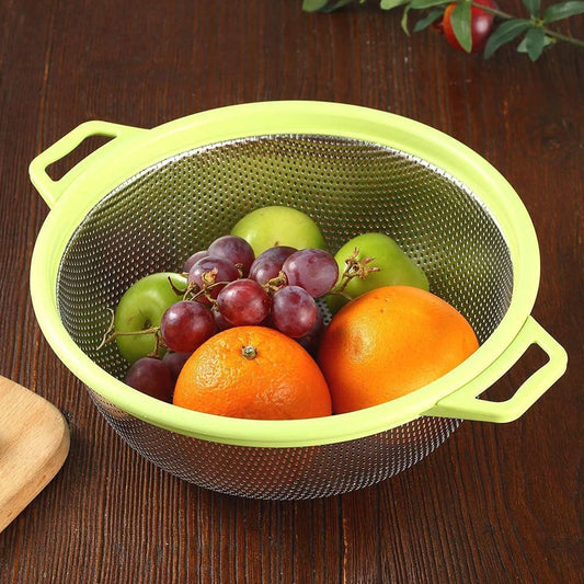 Big Stainless Steel Large Metal Mesh Basket Strainer  (1 Pc )