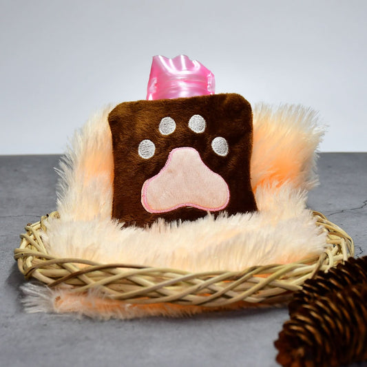 Paw Print Small Hot Water Bag With Cover