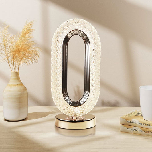 Touch Control Crystal Table Desk Lamp 3-way Dimmable Light Usb Rechargeable Crystal Diamond Table Lamp