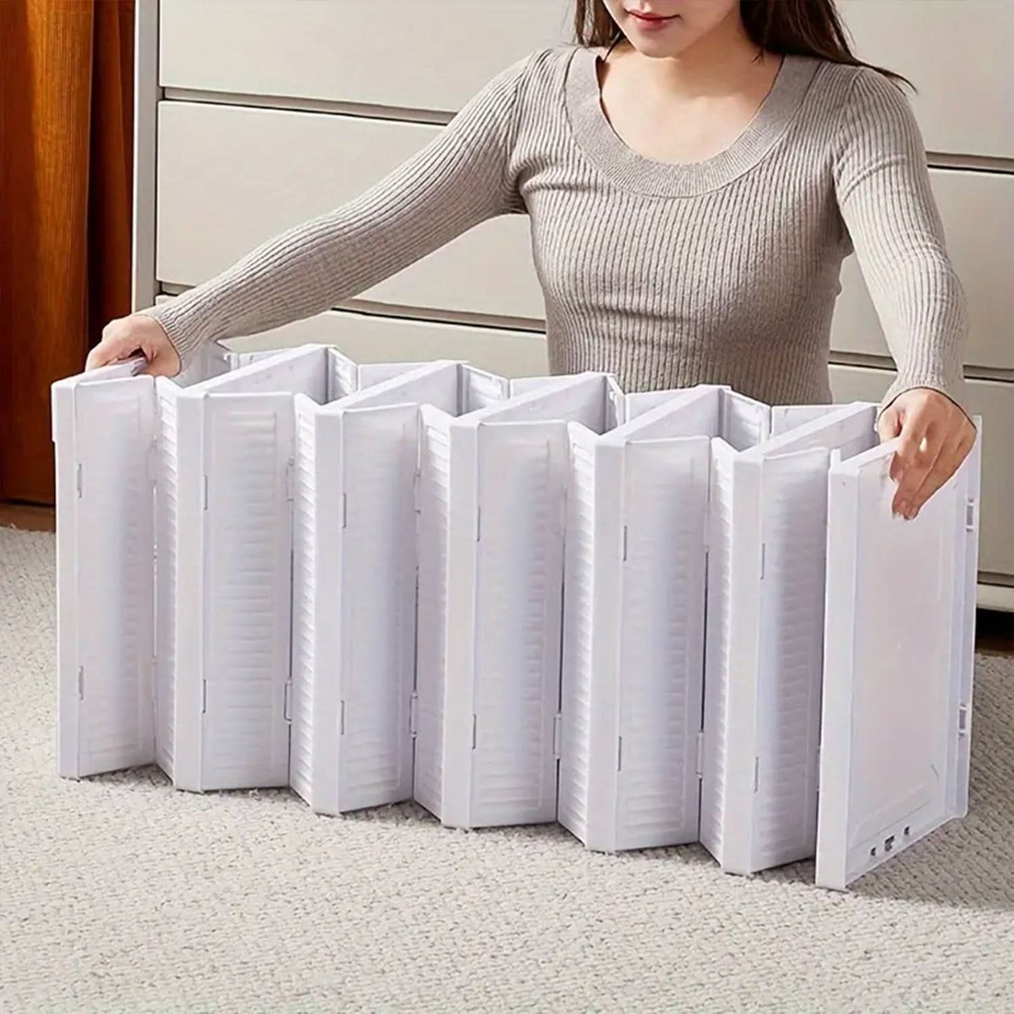 Stackable Multifunctional Storage For Clothes -Foldable Drawer (5 Layer 1 Pc)