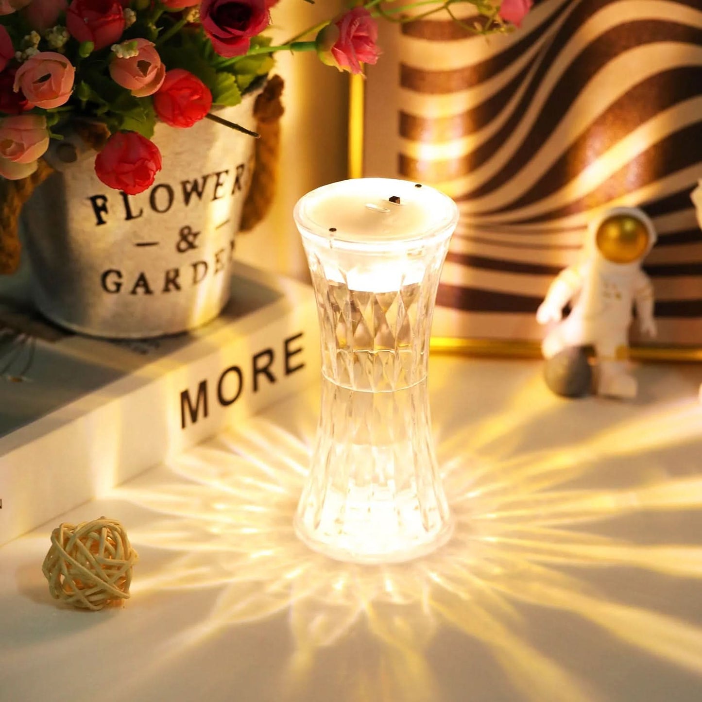 Crystal Lamp Universal Night Light Soft Lighting.