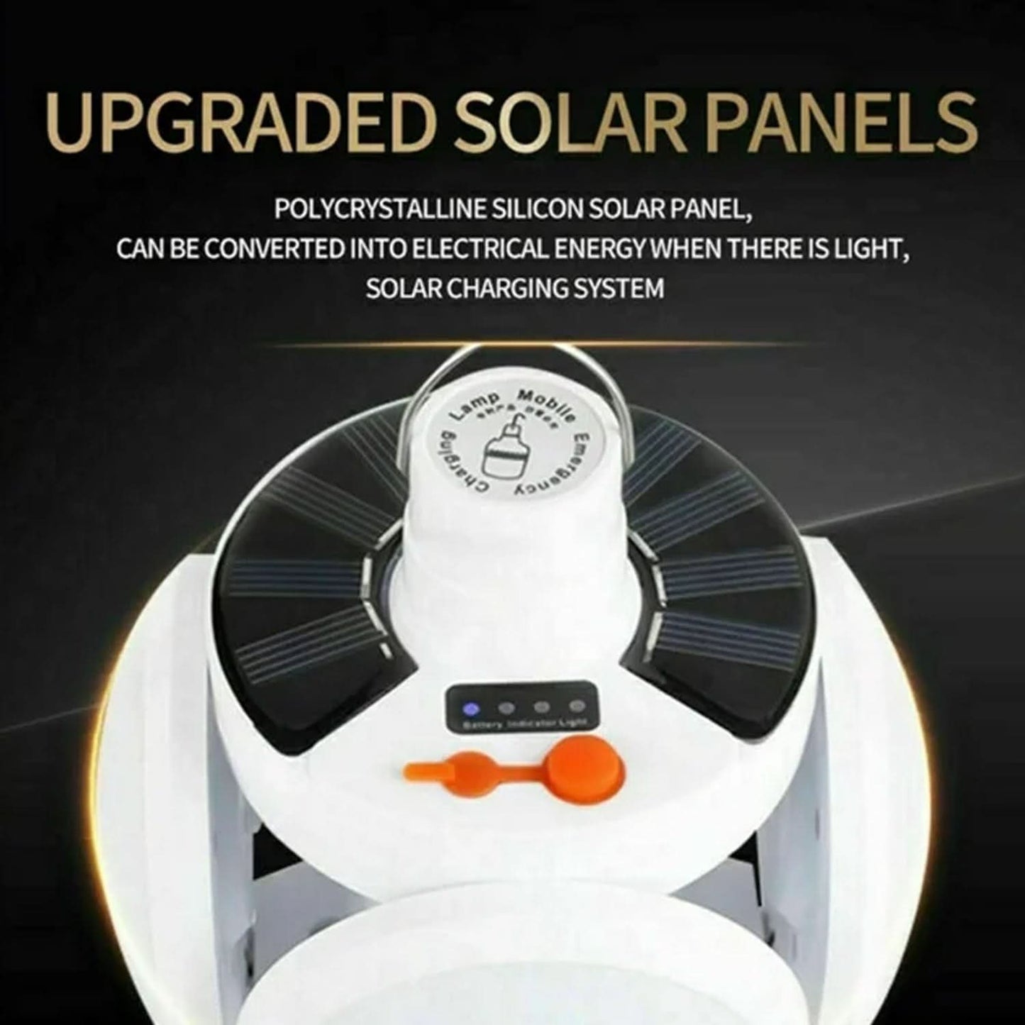 Solar Multi-functional Emergency Led Light Bulb With USB Charging- foldable