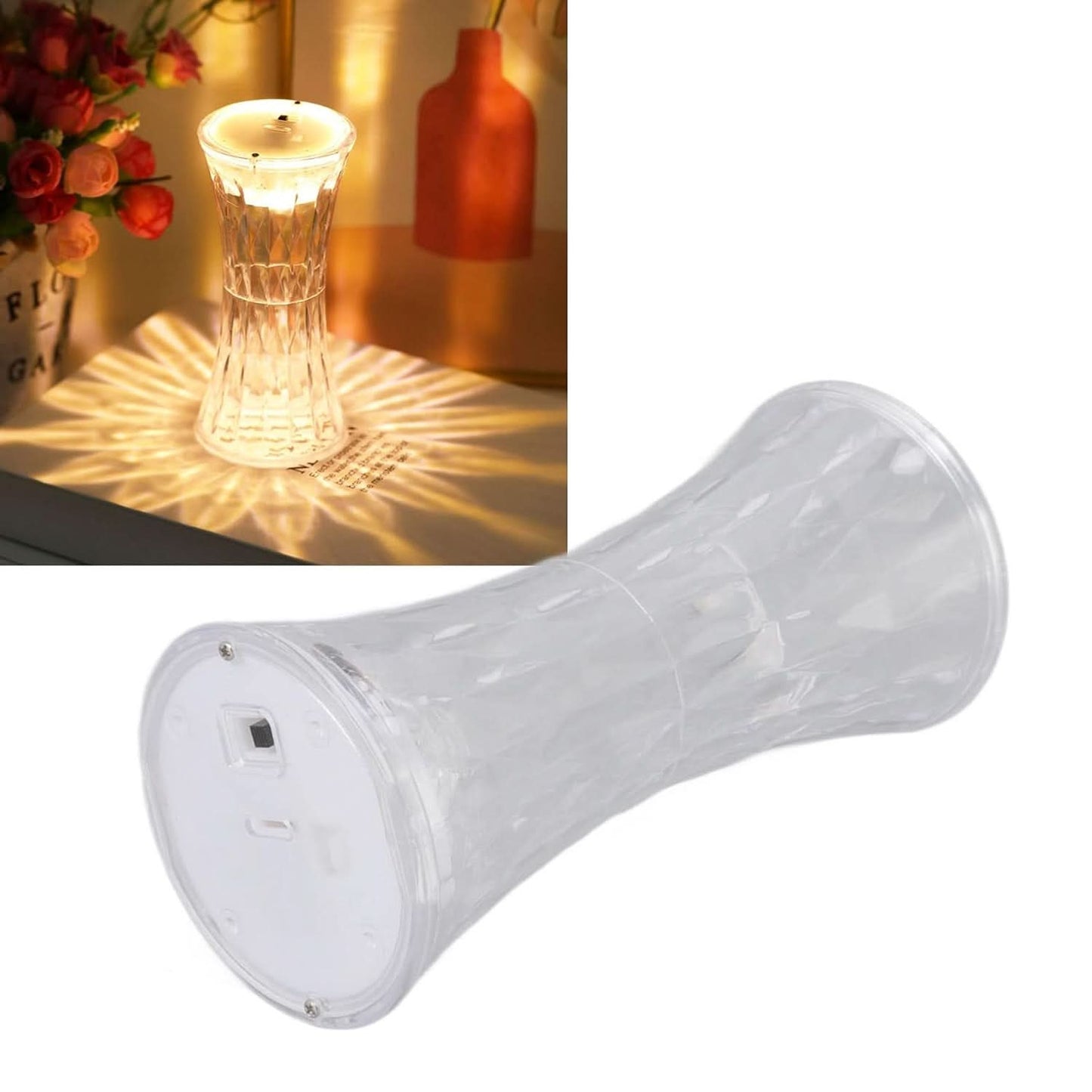 Crystal Lamp Universal Night Light Soft Lighting.