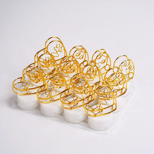 6554 Multicolor Flameless Heart Design Candles For Decoration (Set Of 12pc)
