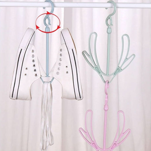 Shoes Drying Hanger Rotatable Shoe Hanging Racks For Balcony Closet (1pc)