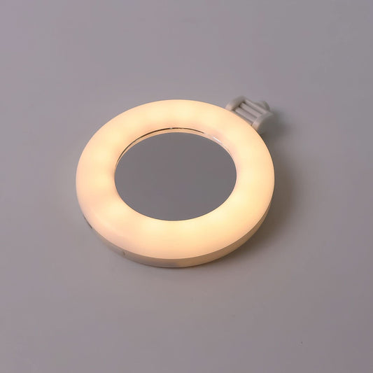 Rechargeable Led Selfie Ring Light For Mobile And Makeup Use (1 Pc)