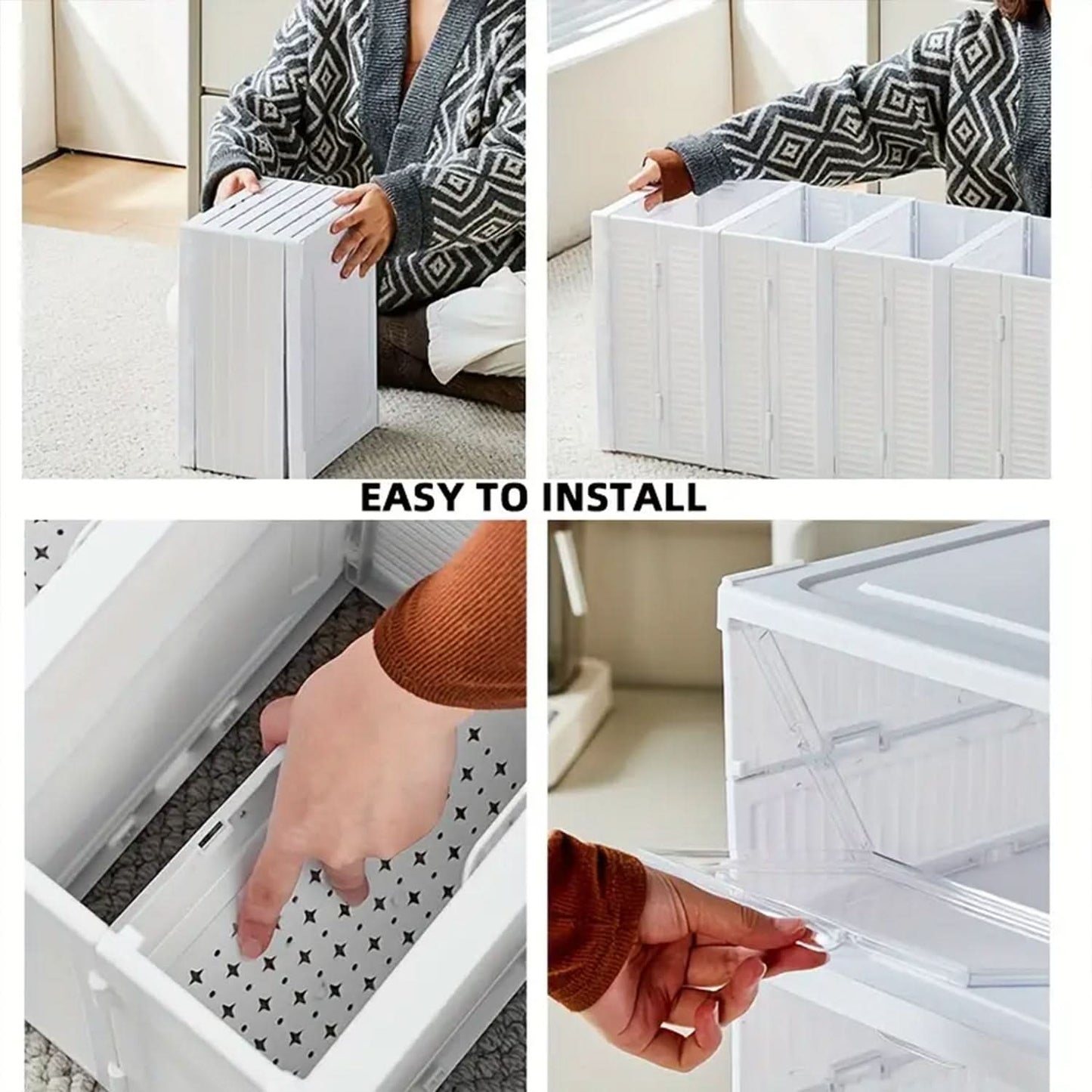 Stackable Multifunctional Storage For Clothes -Foldable Drawer (5 Layer 1 Pc)