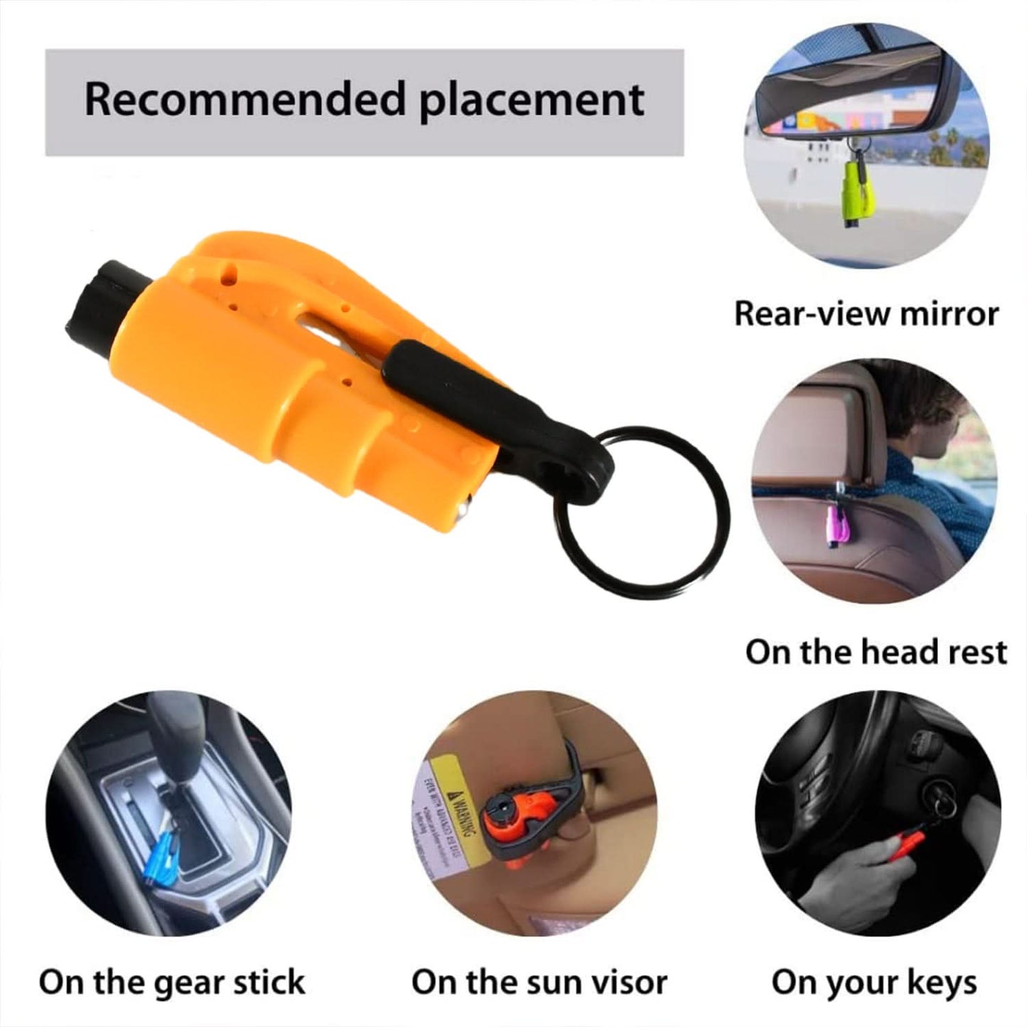 2 In 1 Emergency Safety Cutter With Key Chain - Small