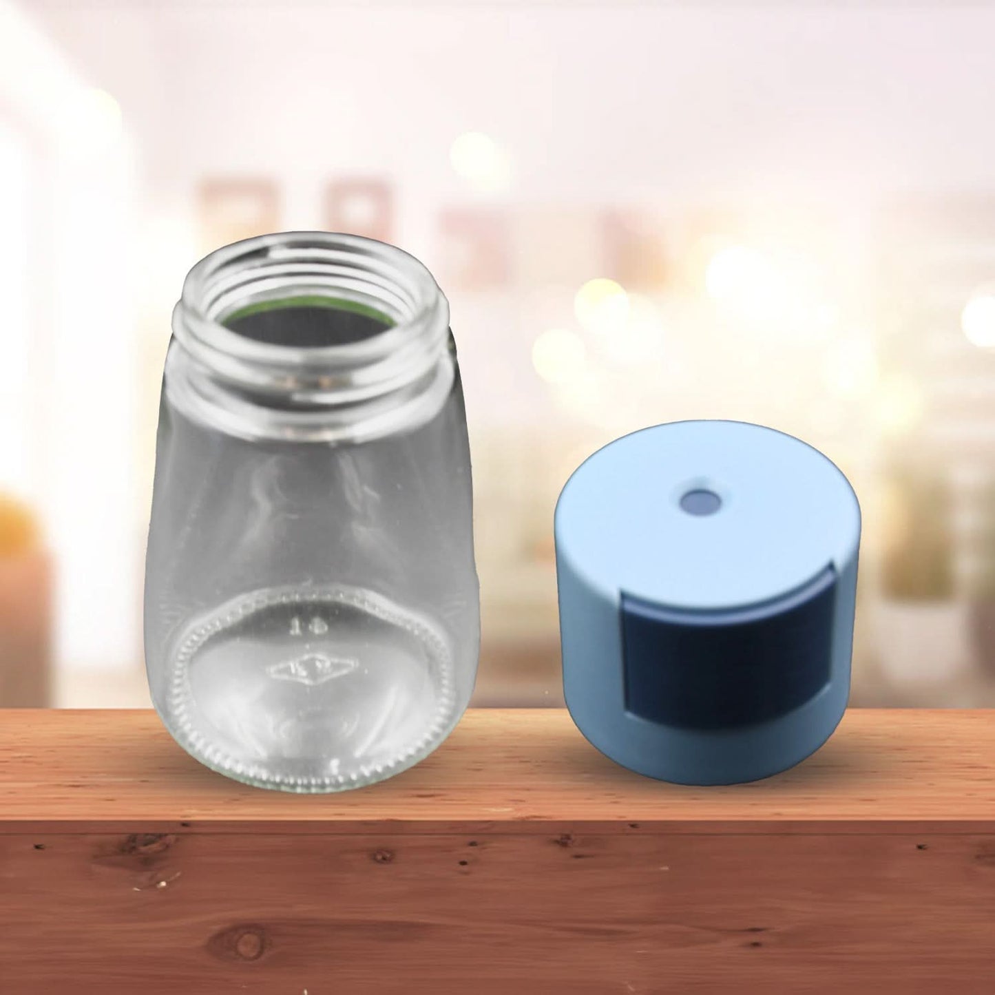 Glass Salt Bottle Salt Dispenser Glass Salt Shaker, Pack Of 4 (0.5g.)